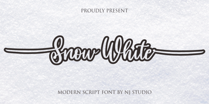 Snow White Font Poster 1