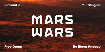 Mars Wars Font Poster 1