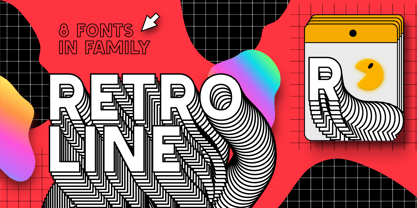 Retroline. Retro Style Font Poster 11