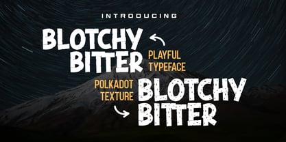 Blotchy Bitter Texture Font Poster 1