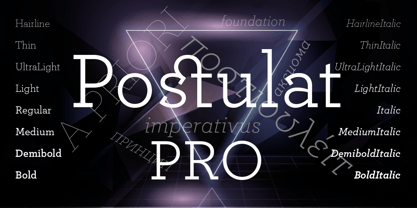 Postulat Pro Font Poster 1