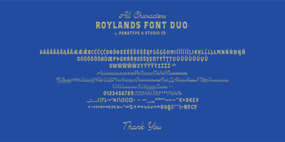 Roylands Font Duo Fuente Póster 8