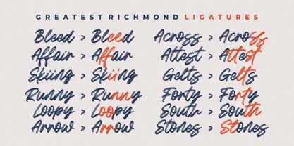 Greatest Richmond Font Poster 7