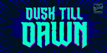 Dusk Till Dawn Font Poster 1