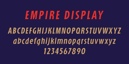 Empire Display Font Poster 2