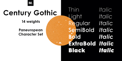 Century Gothic Font Poster 4
