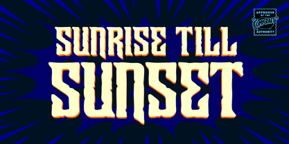Sunrise Till Sunset Font Poster 1