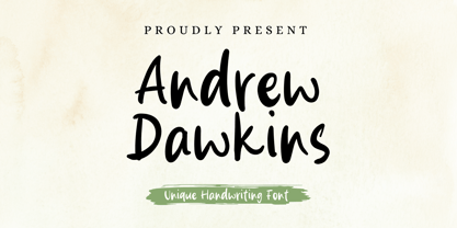 Andrew Dawkins Font Poster 1