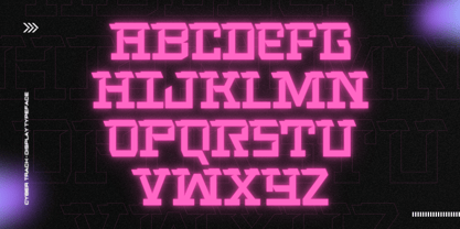 Cyber Track Font Poster 2