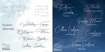 Blossoming Constellation Font Poster 5