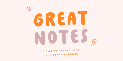 Great Notes Font Poster 1
