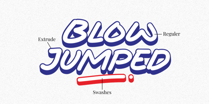 Blow Jumped Font Poster 2