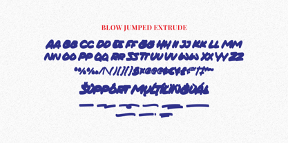 Blow Jumped Font Poster 9