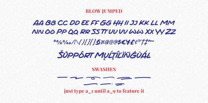 Blow Jumped Font Poster 8