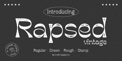 Rapsed Vintage Font Poster 1
