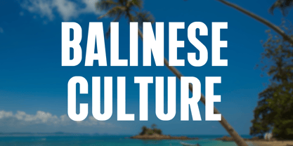 Balinese Culture Font Poster 1
