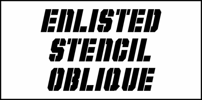 Enlisted Stencil JNL Font Poster 4
