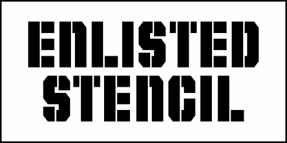 Enlisted Stencil JNL Font Poster 2