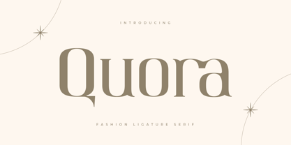 Quora Style Font Poster 1