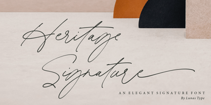 Heritage Signature Font Poster 1