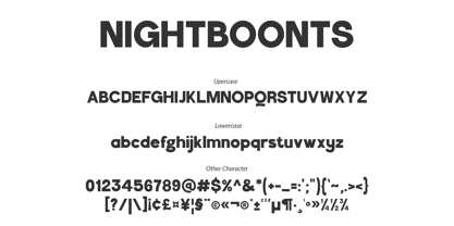 Nightboonts Font Poster 7