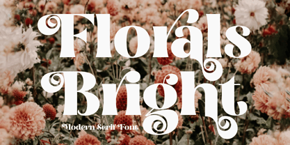 Florals Bright Font Poster 1