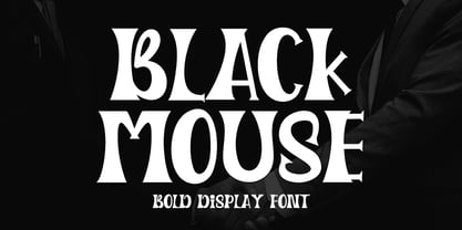 Black Mouse Font Poster 1