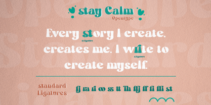 Stay Calm Font Poster 8