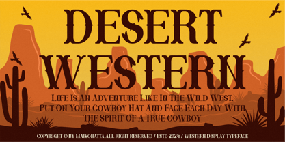 Desert Western Fuente Póster 7