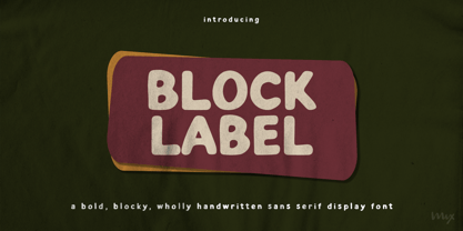 Block Label Fuente Póster 1