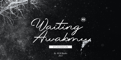 Waiting Awakmu Font Poster 1