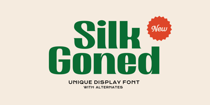 Silk Goned Font Poster 1