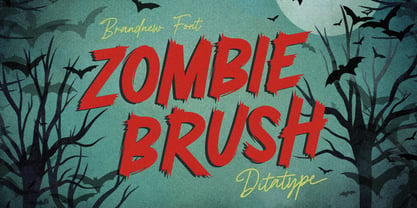 Zombie Brush Fuente Póster 1