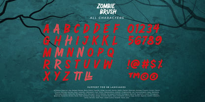 Zombie Brush Font Poster 9