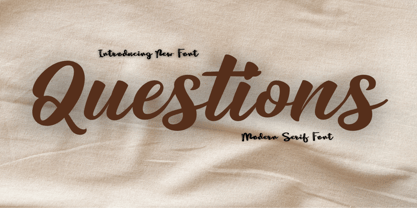 Questions Modern Serif Font Poster 1