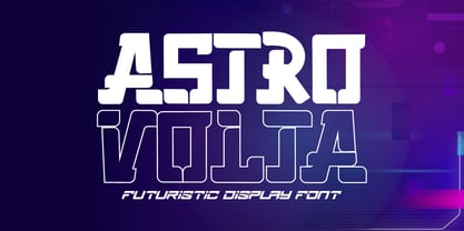 Astro Volta Outline Font Poster 1