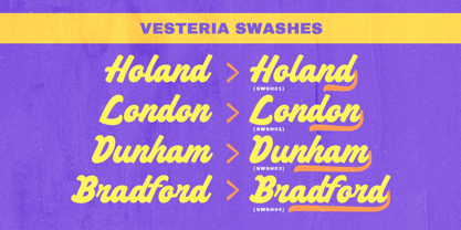 Vesteria Font Poster 3