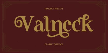 Valneck Font Poster 1