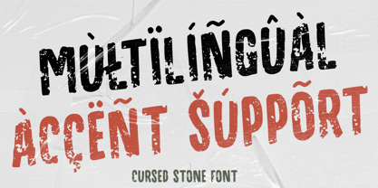 Cursed Stone Font Poster 10