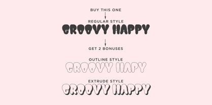 Groovy Happy Font Poster 3