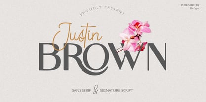 Justin Brown Monoline Font Poster 1