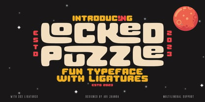 Locked Puzzle Font Poster 1