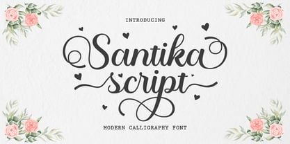 Santika Script Font Poster 1