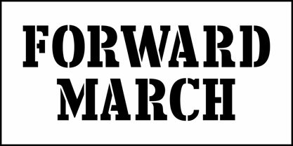 Forward March JNL Font Poster 2