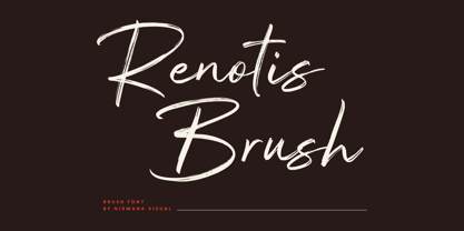 Renotis Brush Font Poster 1