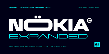 Nokia Expanded Font Poster 1