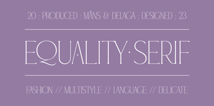 Equality Serif Font Poster 1
