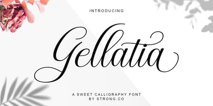 Gellatia Script Font Poster 1