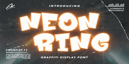 Neon Ring Font Poster 1