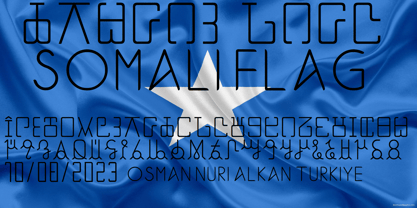 Ongunkan Somali Kaddare Script Font Poster 1